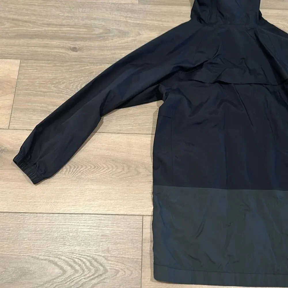 NIKE Black Gray Neon Yellow Waterproof Hooded Full Zipper Jacket‎ Size Small